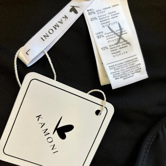 NWT Kamoni Bikini Stripe Top Black Bottom - Picture 10 of 16